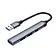 USB-хаб USB-A 3.0 + 2xUSB-A 2.0 + USB-C, серый, Deppa