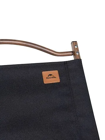 Стул MW02 складной, черный, темное дерево