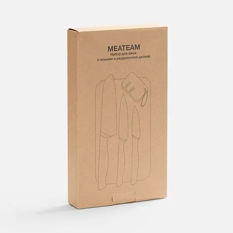 Набор для мяса Meateam с ножами и разделочной доской