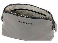 Сумка наплечная женская BUGATTI Bella, бежевая, воловья кожа/полиэстер, 23х8х17 см