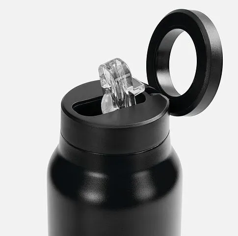 Термобутылка Magnus с магнитным держателем для телефона, черная