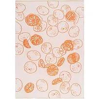 Плед Citrion, оранжево-белый