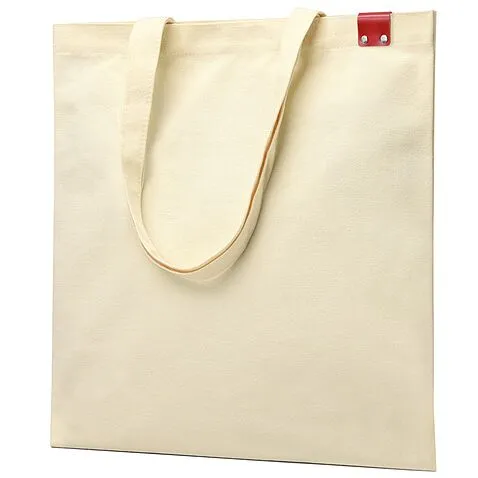 Сумка для покупок IVORY 325 г/м² с PU нашивкой, красный