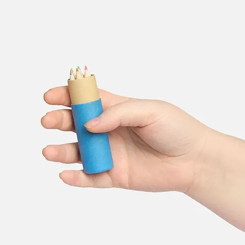 Набор цветных карандашей Kiddo с точилкой, голубой с оранжевым