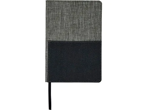 Блокнот Mera RPET размера A5 с передним карманом, серый