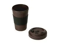 Стакан из кофе с силиконовой манжетой Latte, коричневый (Р)