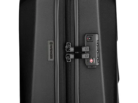 Чемодан WENGER Prymo, чёрный, малый, 40х55х20 см, 36 л, ABS+PC