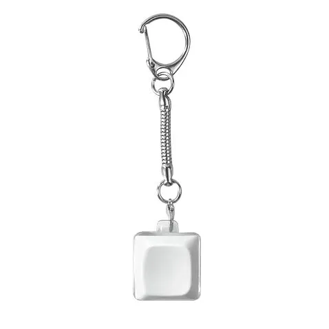 Брелок PUSH ME с LED подсветкой, Белый