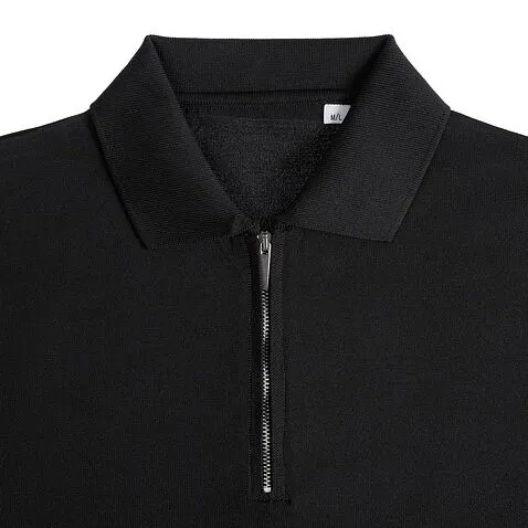 Рубашка поло мужская с длинным рукавом Terrazzo, черная