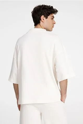 Футболка оверсайз унисекс T9, молочно-белая
