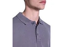 Рубашка поло Cobain унисекс, серо-голубой выстиранный