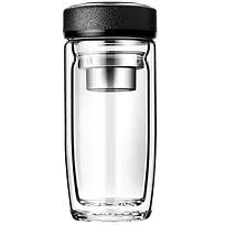 Термос стеклянный с LED-дисплеем Smartview, чёрный