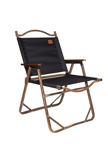 Стул MW02 складной, черный, темное дерево