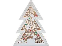 Шкатулка из фанеры в виде елки Firytale , серебристая