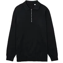 Рубашка поло мужская с длинным рукавом Terrazzo, черная