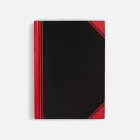 Блокнот Accenti Mini, черный с красным
