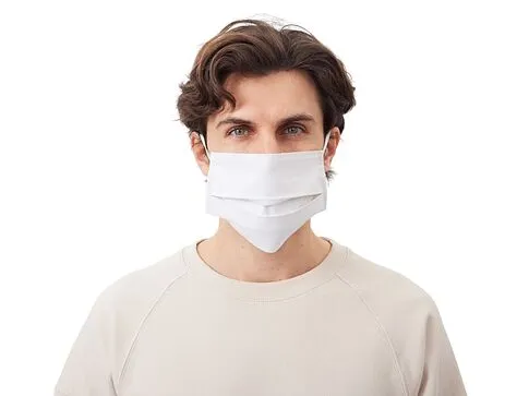 Маска для лица многоразовая из хлопка, белый