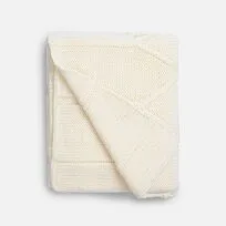 Плед Curve Verve, молочно-белый