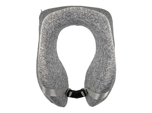 Подушка TORBER, дорожная, с эфектом памяти, серая, полиэстер, 20х27х10 см