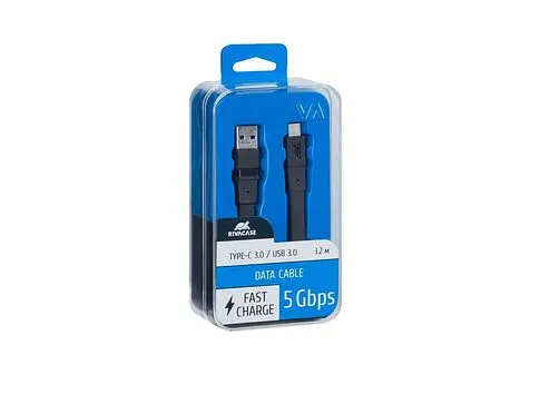 Кабель USB Type C 3.0 – Type A 1.2м BK12, черный