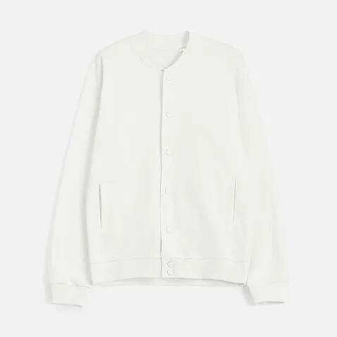 Бомбер унисекс Nuppu, молочно-белый