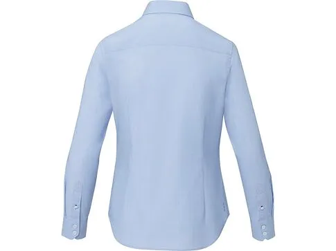 Cuprite Женская рубашка с длинным рукавом, изготовленная из натуральных материалов, которые отвечают стандарту GOTS - Светло-синий
