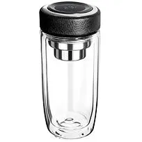 Термос стеклянный с LED-дисплеем Smartview, чёрный