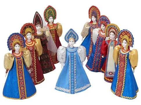 Подарочный набор: кукла фарфоровая, крем-мед, красный