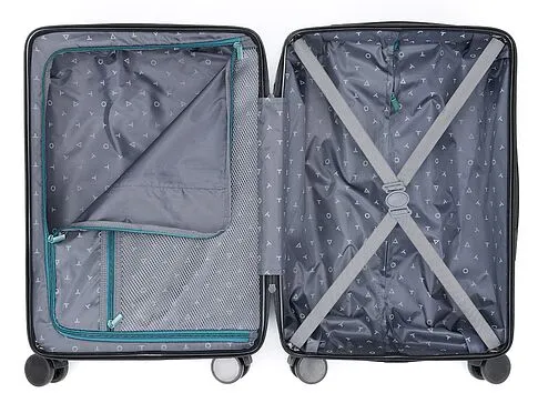 Чемодан TORBER Onego, зелёный, ABS-пластик, 59,5 х 39,5 х 24 см, 46 л