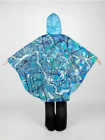 Дождевик-пончо AquaStop взрослый на заказ, разноцветный, единый размер