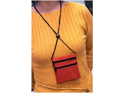 Нагрудный кошелек Путешествие, красный