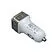 Автомобильная зарядка CC-03, 2 USB порта, квадратное основание для логотипа, серебро