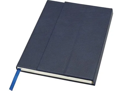 Блокнот Alejandra формата А5 с твердой обложкой из переработанной кожи - Синий