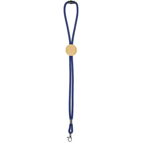 Шнурок для бейджа Tube Wood, синий