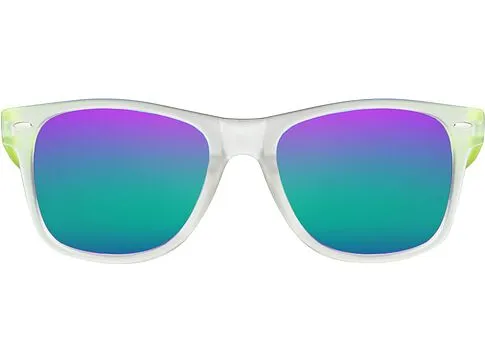 Очки солнцезащитные с зеркальными линзами Partymaker, лайм