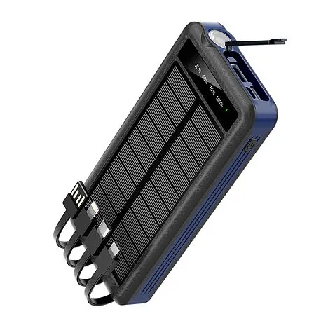 Внешний аккумулятор Xyron с солнечной панелью, 10000 mAh, синий
