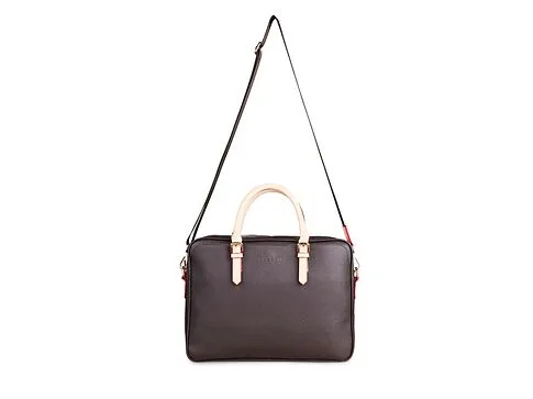 Портфель женский BUGATTI Ella 15'', тёмно-коричневый, полиуретан, 38х6х27,5 см