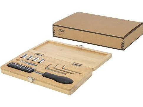 Набор инструментов Rivet из 19 предметов из бамбука/переработанной пластмассы - Натуральный