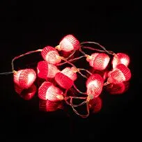 Гирлянда Cosy Poms, красная