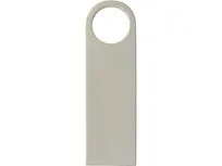 USB 2.0-флешка на 32 Гб с мини чипом и круглым отверстием, серебристый