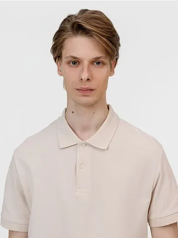 Рубашка поло унисекс Pacific, бежевая (льняная)