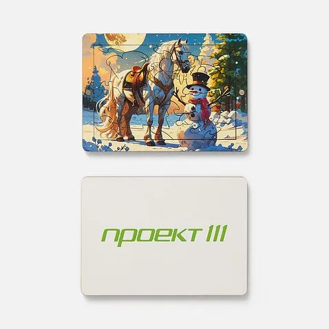 Деревянный пазл с крышкой PuzzleBox на заказ