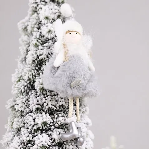 Новогоднее украшение Рождественский ангел, серый