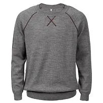 Джемпер Stitch с контрастной отделкой, серый с бордовым