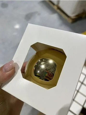 Оформительский шар Finery, 8 см, глянцевый золотистый