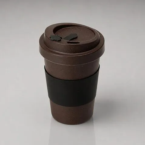 Стакан из кофе с силиконовой манжетой Latte, коричневый (Р)