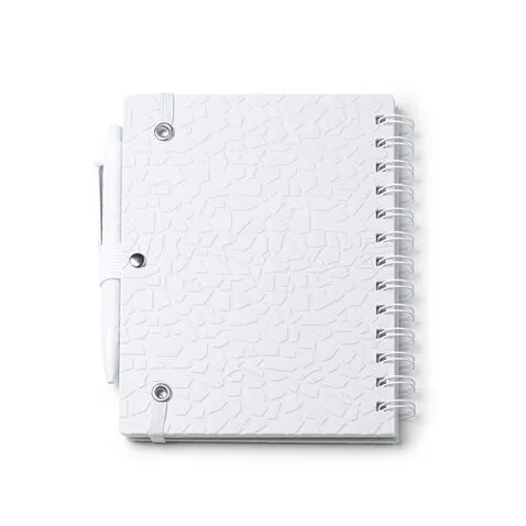 Блокнот А5 DURAN в твёрдом переплёте с ручкой, белый