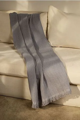 Плед вафельный Elenglect, светло-серый