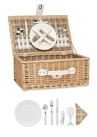 Плетеная корзина MIMBRE для пикника на две персоны, натуральный Плетеная корзина MIMBRE для пикника на две персоны, натуральный
