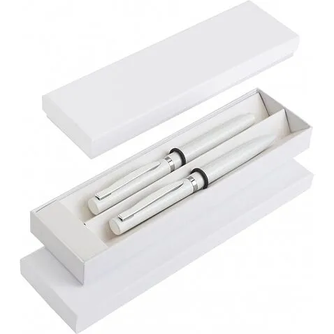 Набор из шариковой ручки и ручки-роллера с хромированными элементами, Набор из шариковой ручки и ручки-роллера с хромированными элементами,